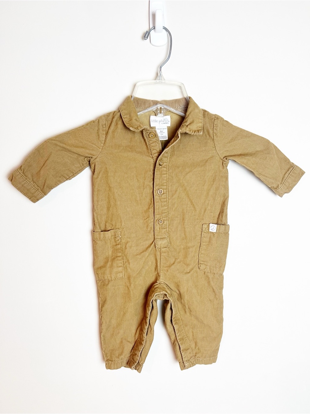 Little Planet Organic Cotton Corduroy Jumpsuit Baby Boy 6M Khaki 6 Months - Picture 7 of 7
